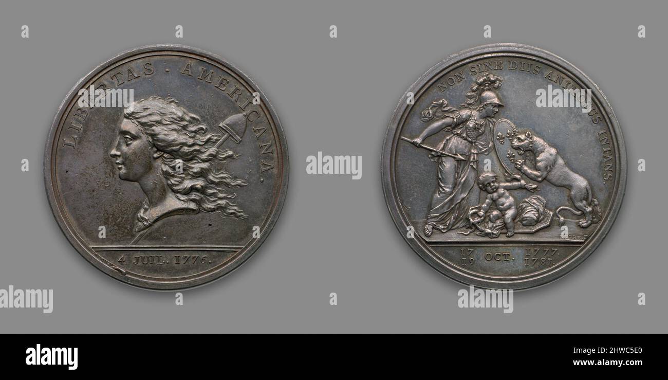 The Libertas Americana Medal.  Mint: Paris Artist: Augustin Dupré, French, 1748–1833 Stock Photo