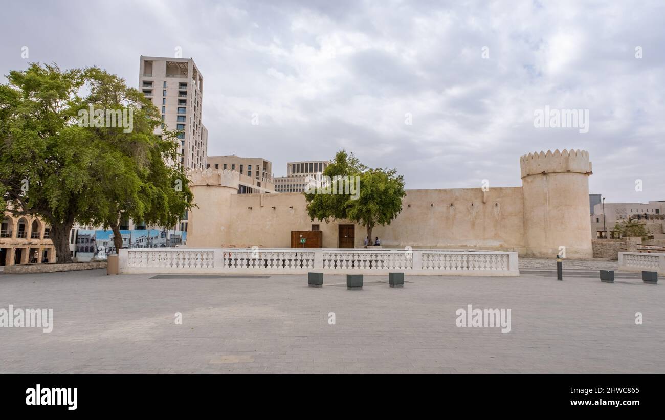 Doha, Qatar - January 15th 2022: Al Koot Fort in Souq Waqif, Doha, Qatar Stock Photo