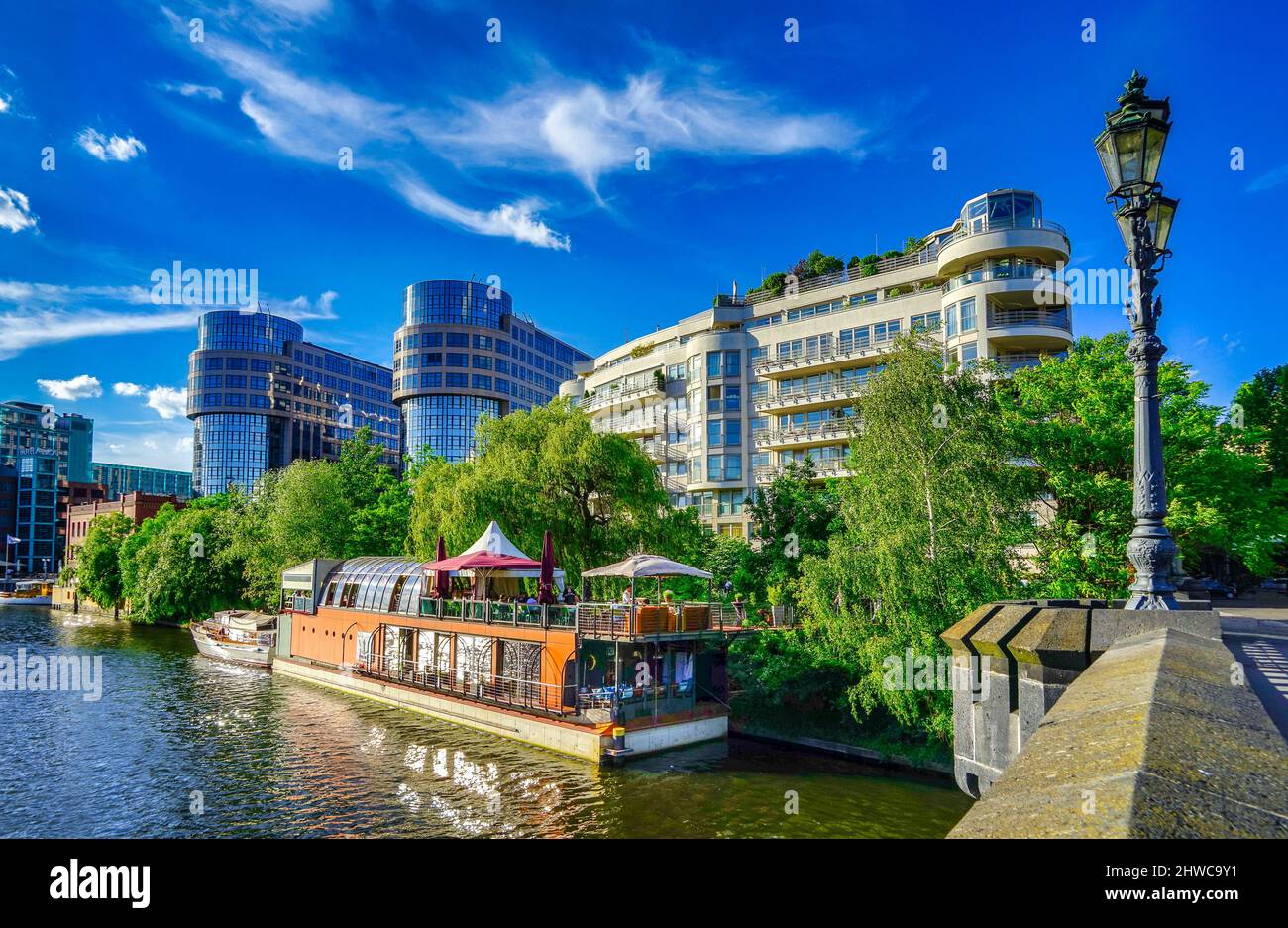 Berlin Moabit Spreebogen Stock Photo