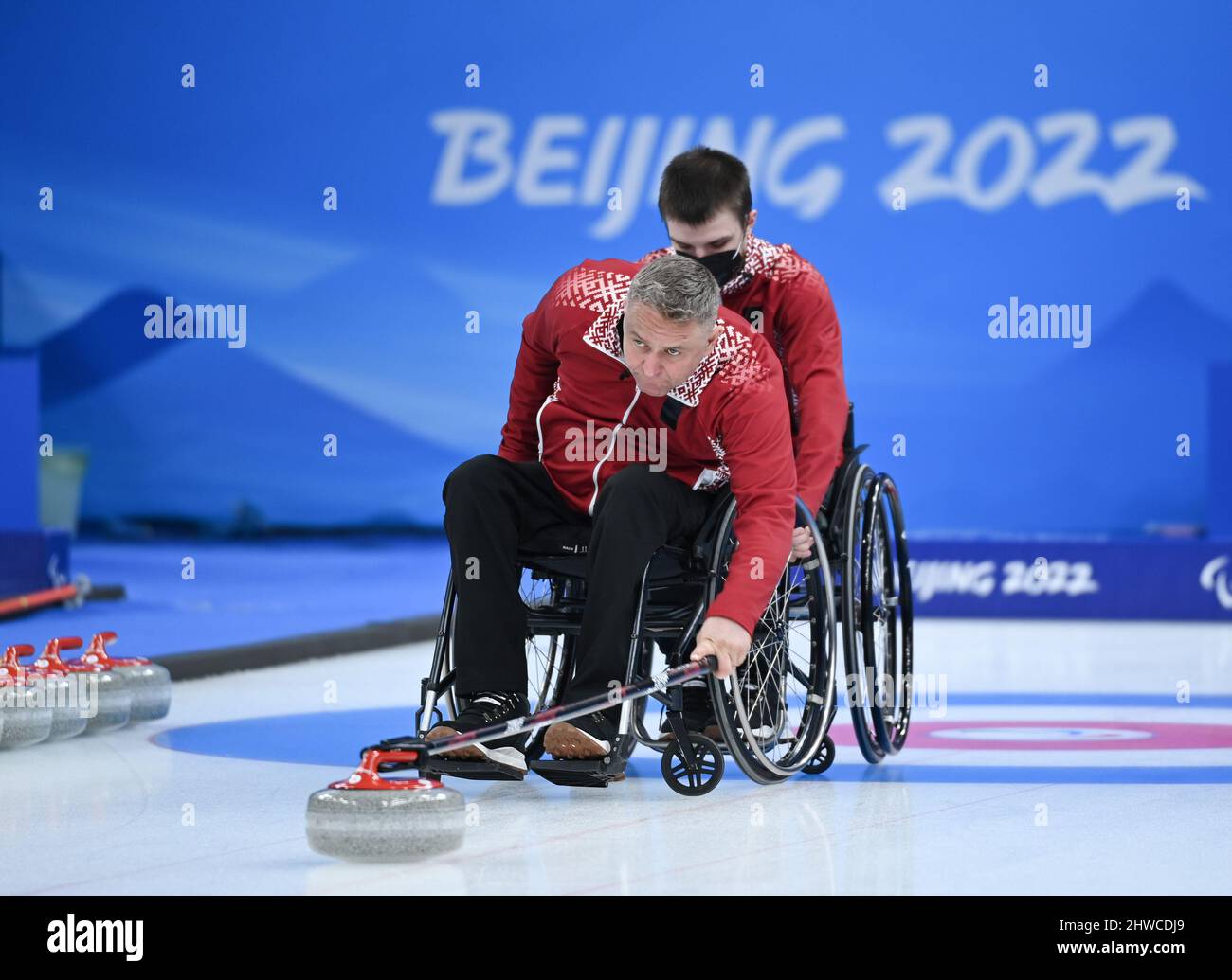 Beijing, China. 5th Mar, 2022. Ojars Briedis of Latvia competes during