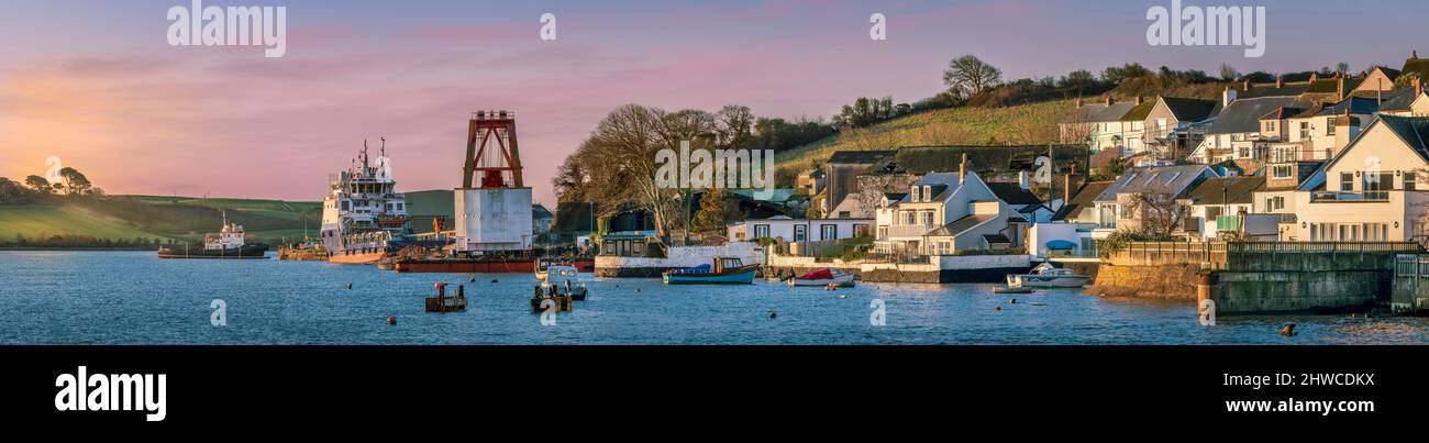 Located in North Devon at the mouth of the River Torridge, Harland & Wolff (Appledore) has a rich history of shipbuilding. More than 300 vessels have Stock Photo