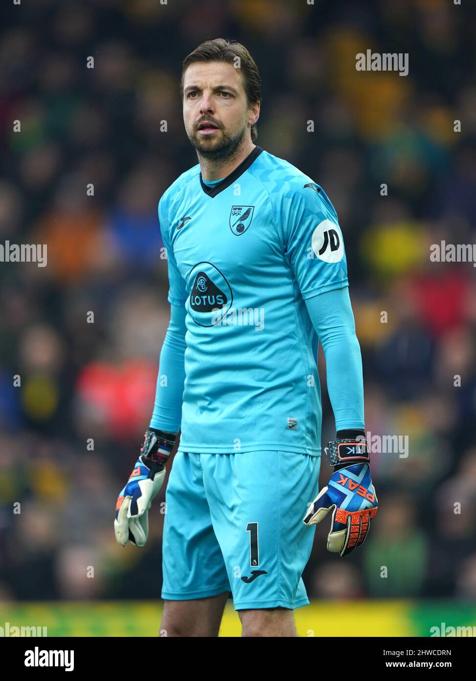 Norwich City Tim Krul during the Premier League match Road, Norwich. Picture date: Saturday March 5, Stock Photo - Alamy