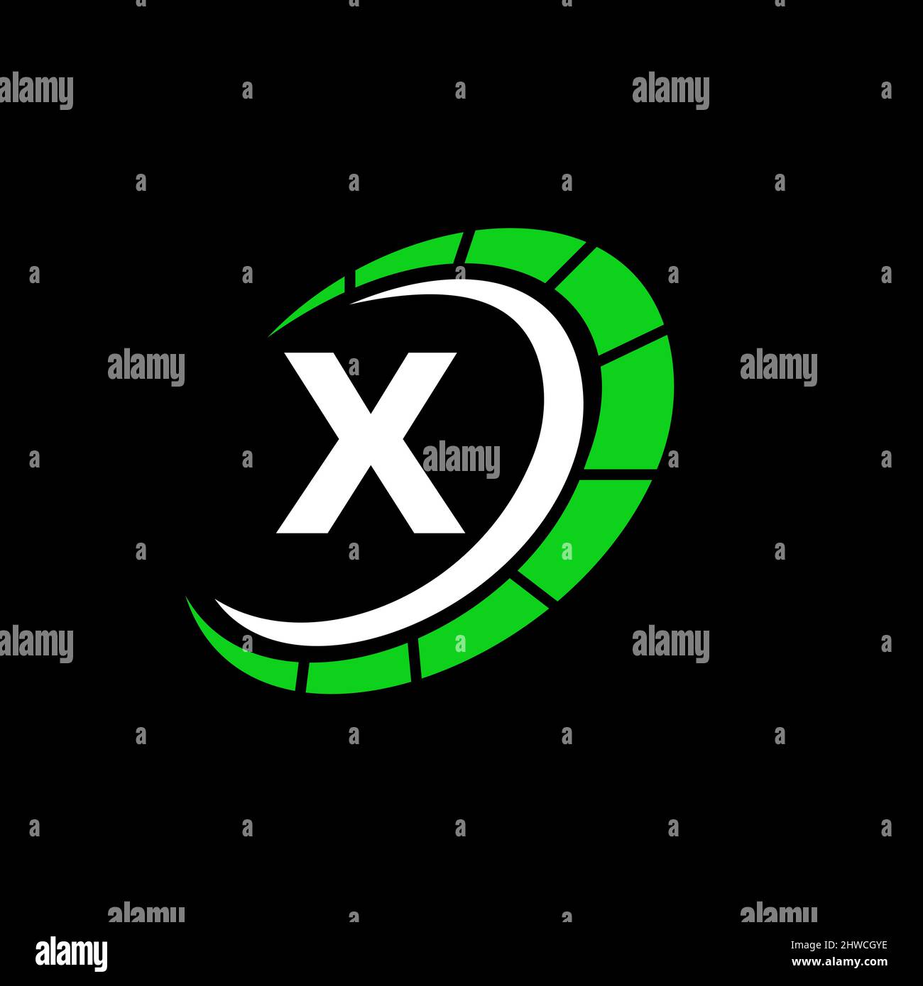 Sport Car Logo On Letter X Speed Concept. Car Automotive Template For