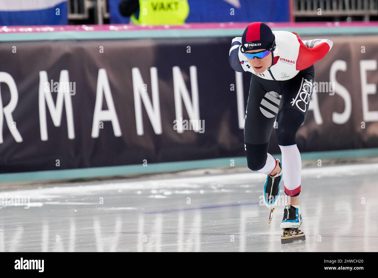 HAMAR, NORWAY - MARCH 5: Martina Sablikova of the Czech Republic competing in the Women's 3000m during the ISU World Speed Skating Championships Allround at the Vikingskipet on March 5, 2022 in Hamar, Norway (Photo by Douwe Bijlsma/Orange Pictures) Stock Photo