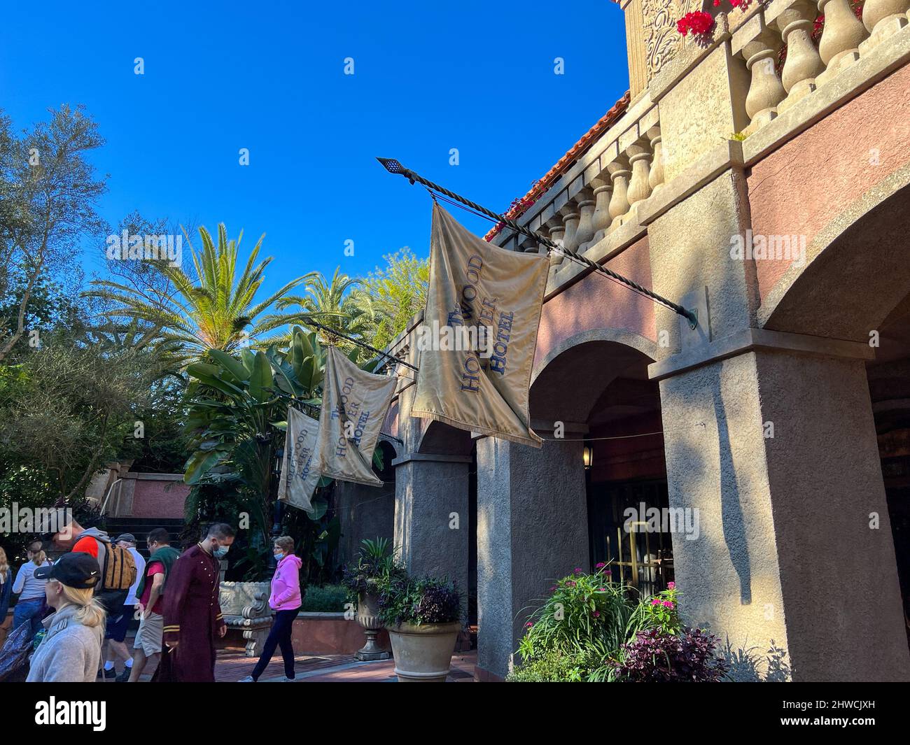 Orlando, FL USA- November 27, 2021: The Tower of Terror ride at Hollywood Studios Walt Disney World in Orlando, Florida. Stock Photo