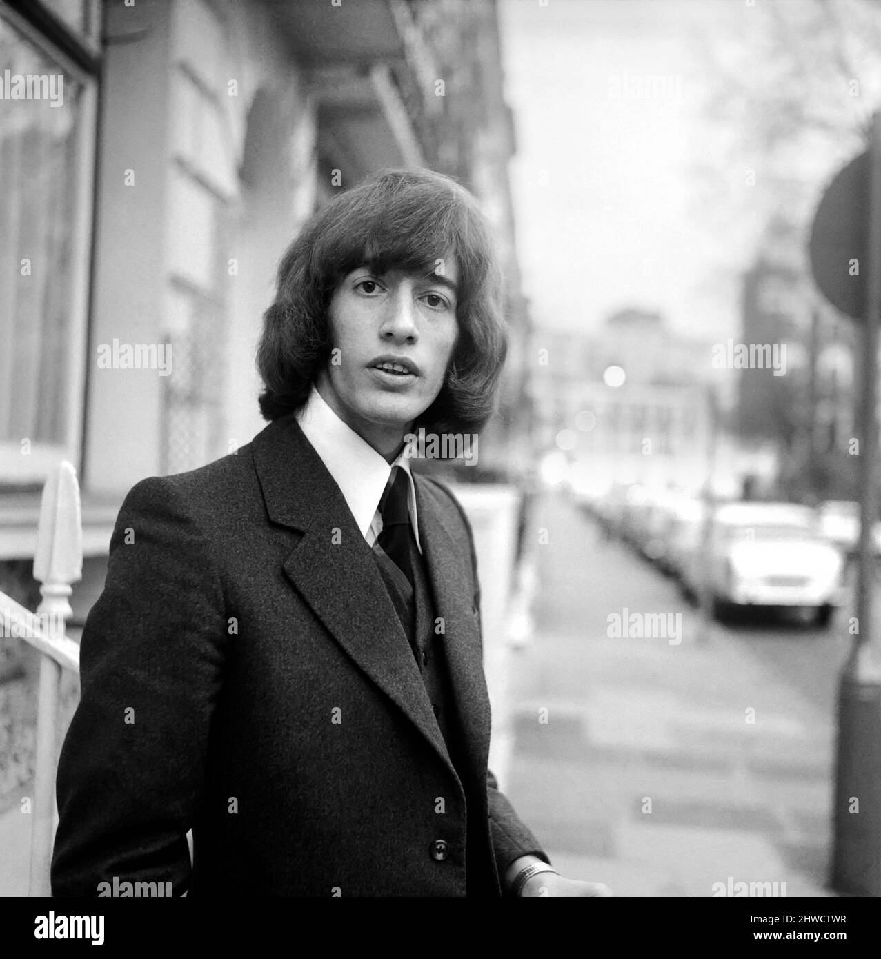 Robin Gibb of the Bee Gees pop group in London. April 1969. Stock Photo