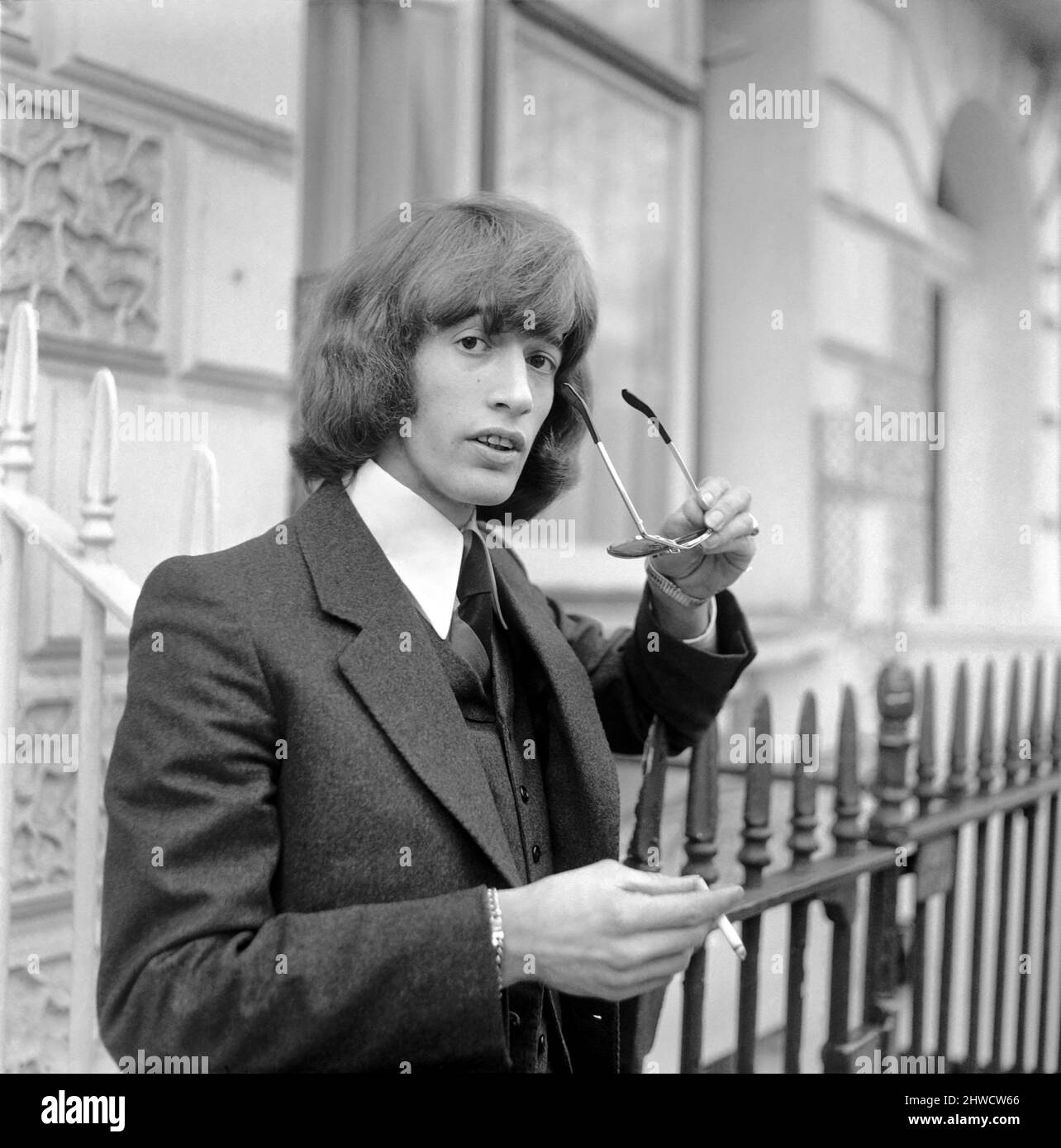Robin Gibb of the Bee Gees pop group in London. April 1969. Stock Photo