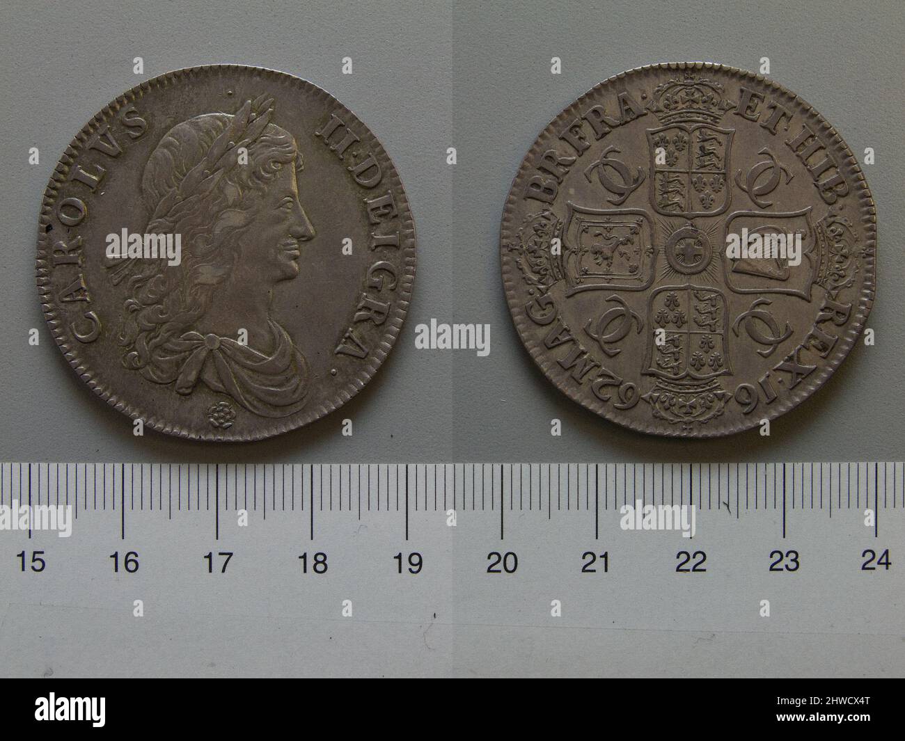 1 Crown of Charles II, King of England and Scotland from England. Ruler ...