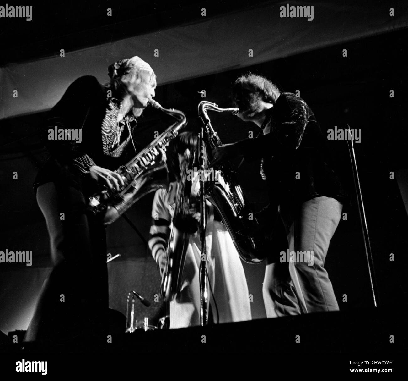 The Bonzo Dog Band performing at The Isle of Wight Pop Festival. 30th