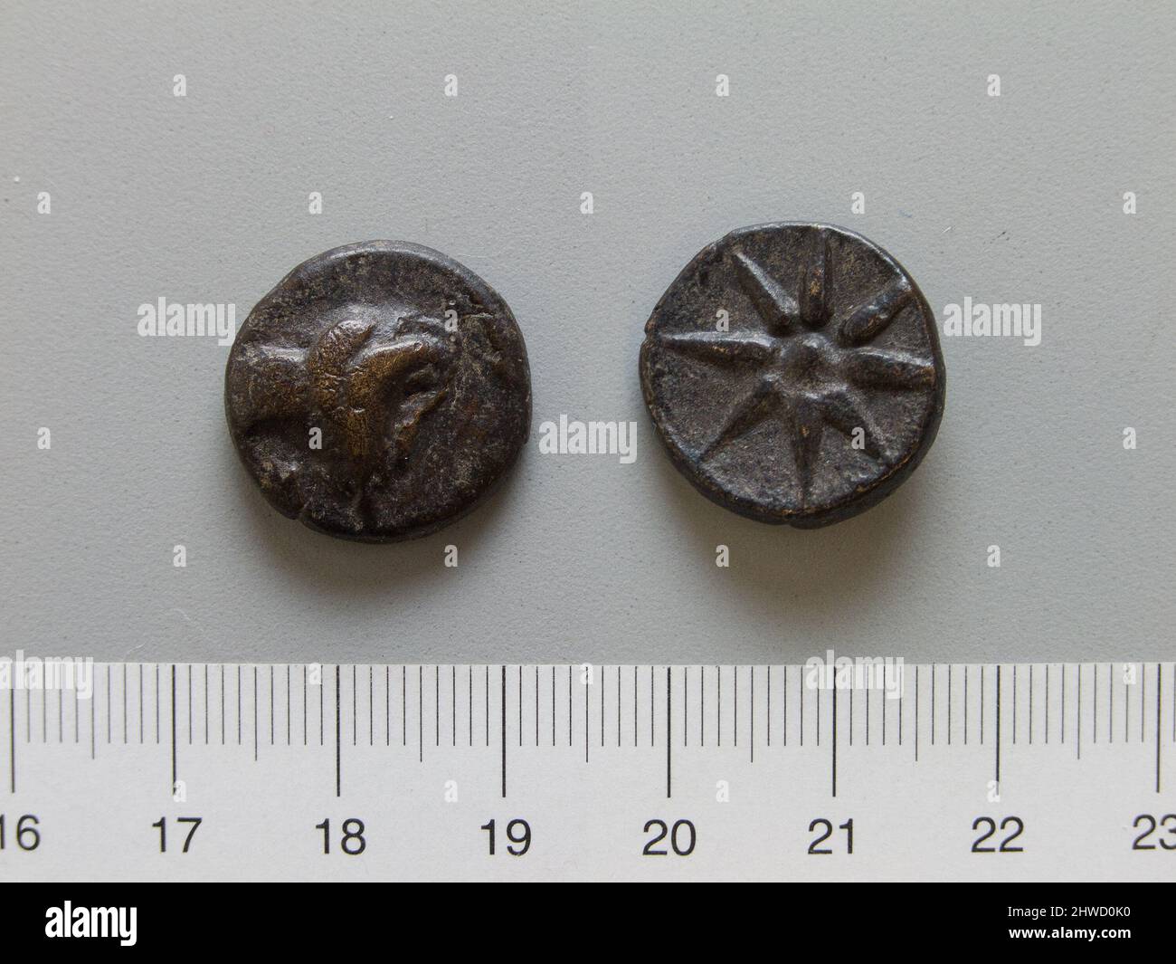 Coin from Panticapaeum. Mint: Panticapaeum Artist: Unknown Stock Photo ...