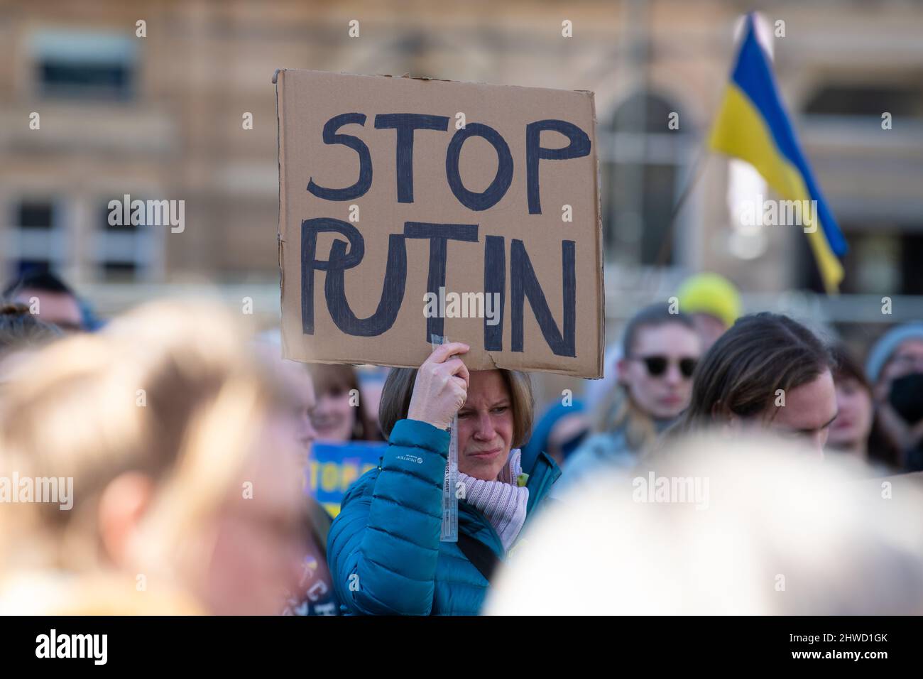 George Square, Glasgow, Scotland, UK. 5th Mar, 2022. People protesting