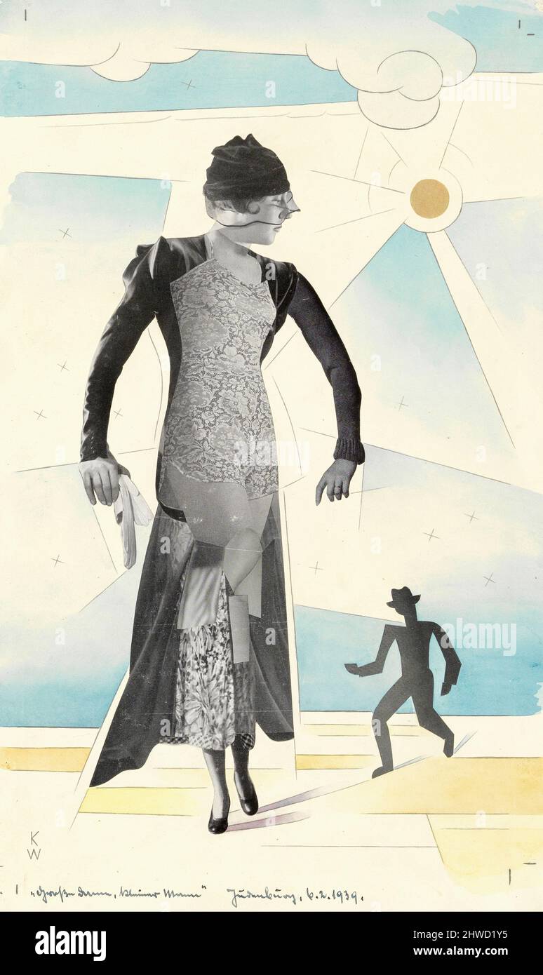 Karl Wiener - Tall Lady, Little Man - 1939 Stock Photo