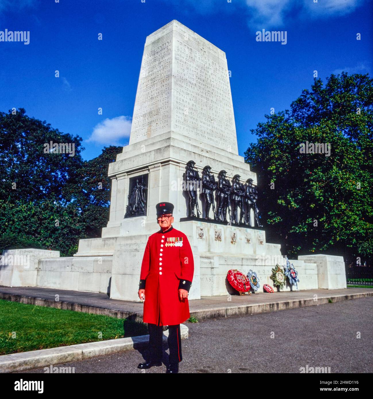 Chelsea Pensioner in ceremonial uniform, London, England Stock Photo