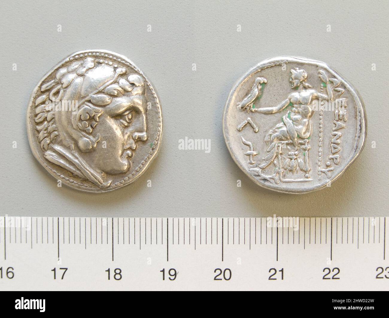 Coin of Alexander the Great, King of Macedonia. Ruler Alexander the Great, King of Macedonia