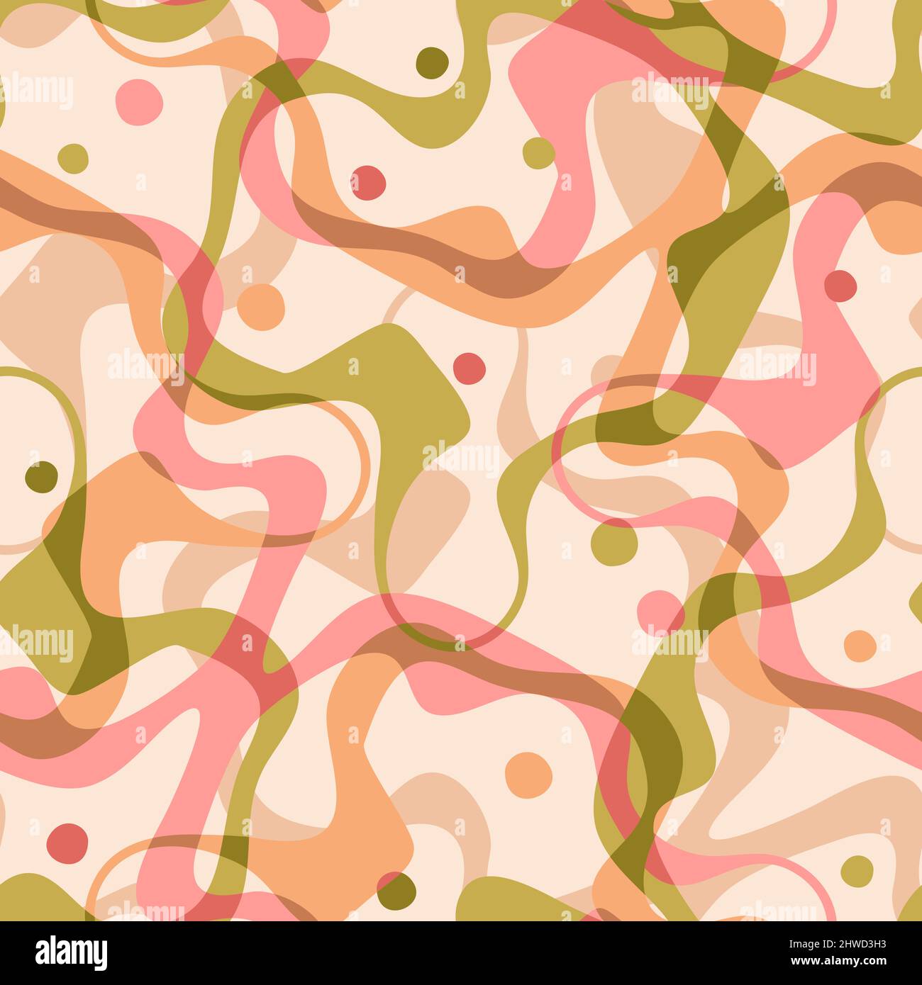 Seamless pattern with organic abstract motifs Stock Photo