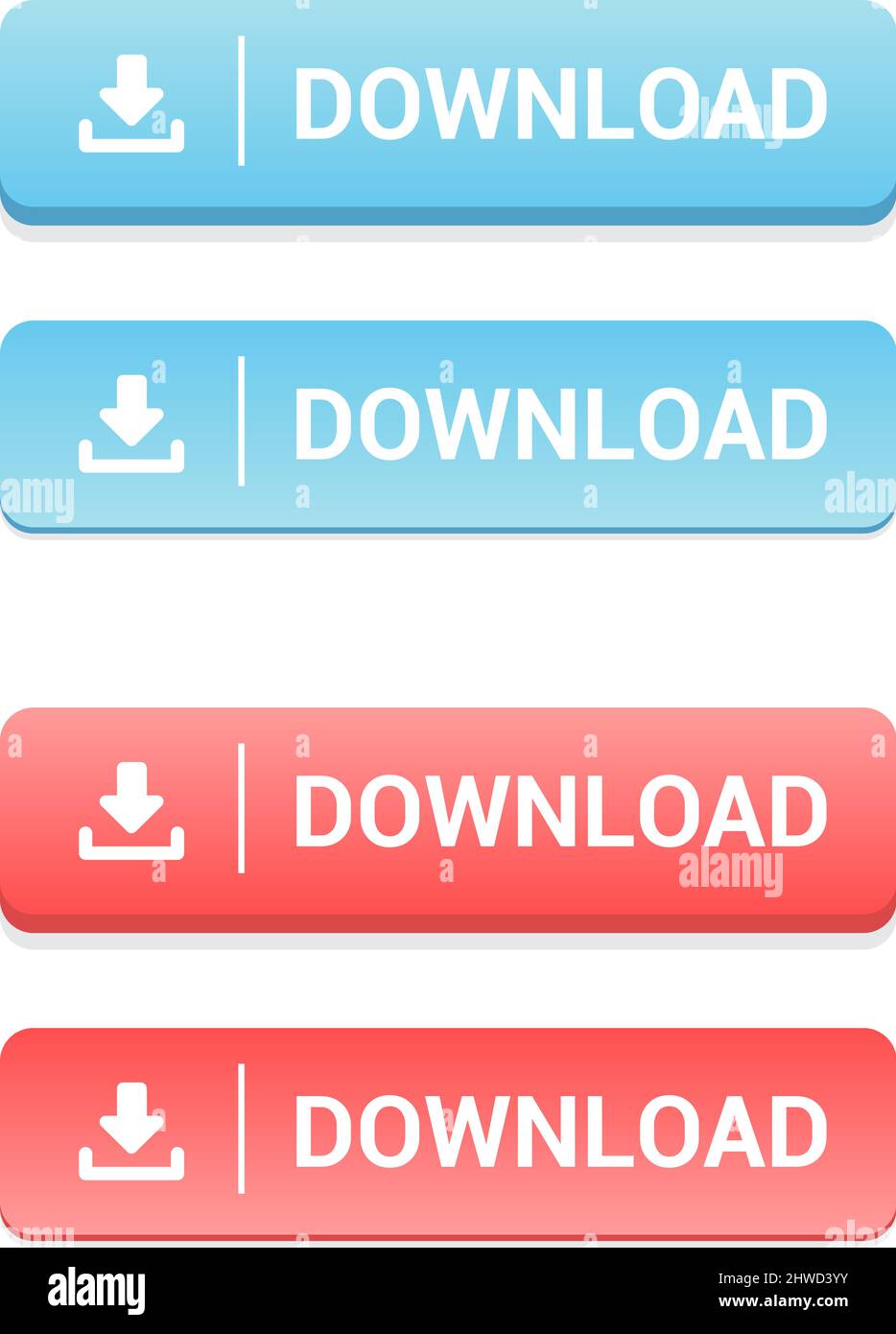 Download Buttons Set Stock Vector Image & Art - Alamy