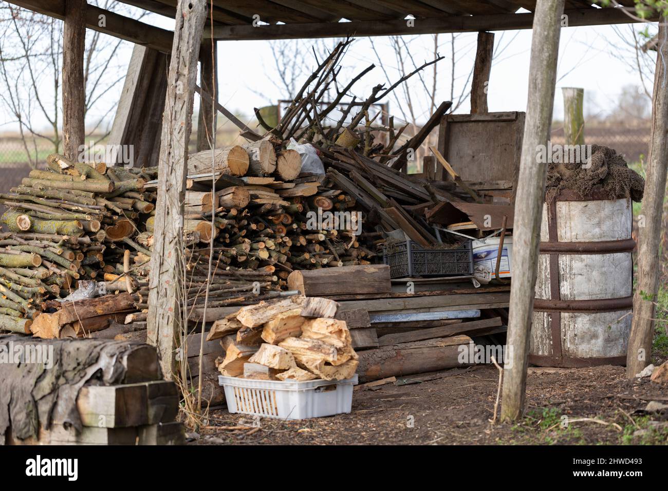 Kindling firewood in furnace hi-res stock photography and images - Alamy