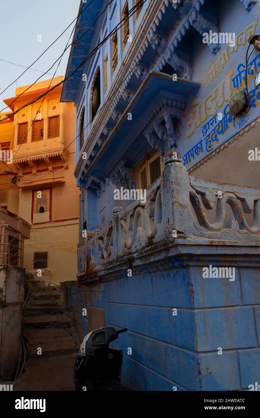 Jodhpur, Rajasthan, India - October 21st, 2019 : Traditional Blue ...
