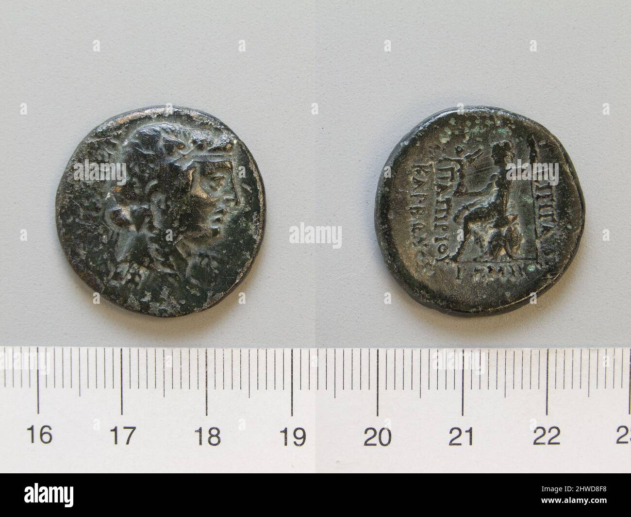 Coin from Nicaea.  Mint: Nicaea Artist: Unknown Magistrate: C. Papirius Carbo Stock Photo