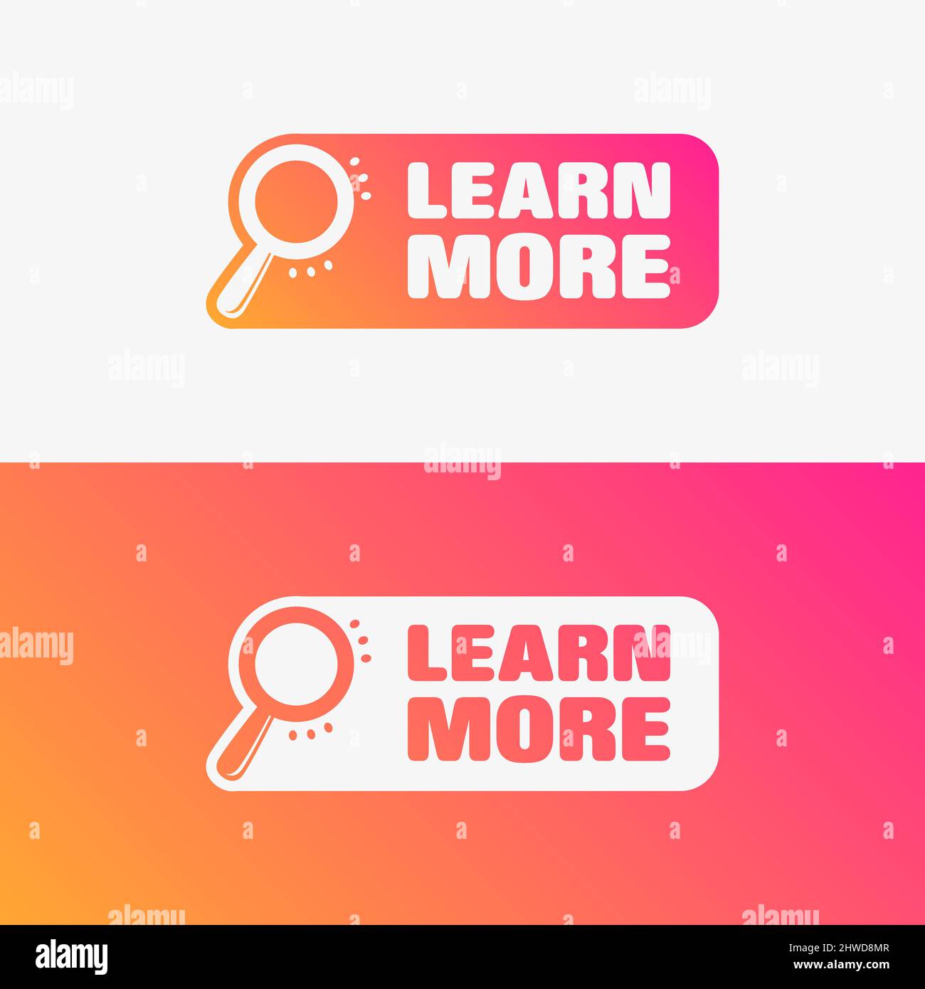 Learn More Shopping Vector Label Set Stock Vector