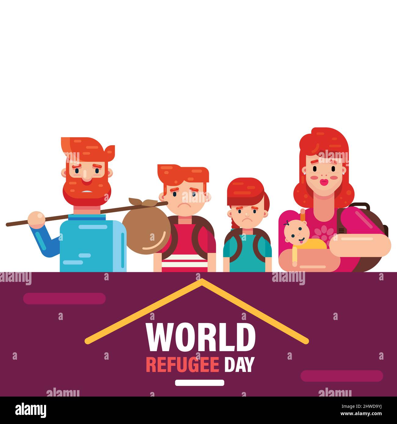 World Refugee Day 20th June, war crisis people family transportation ...