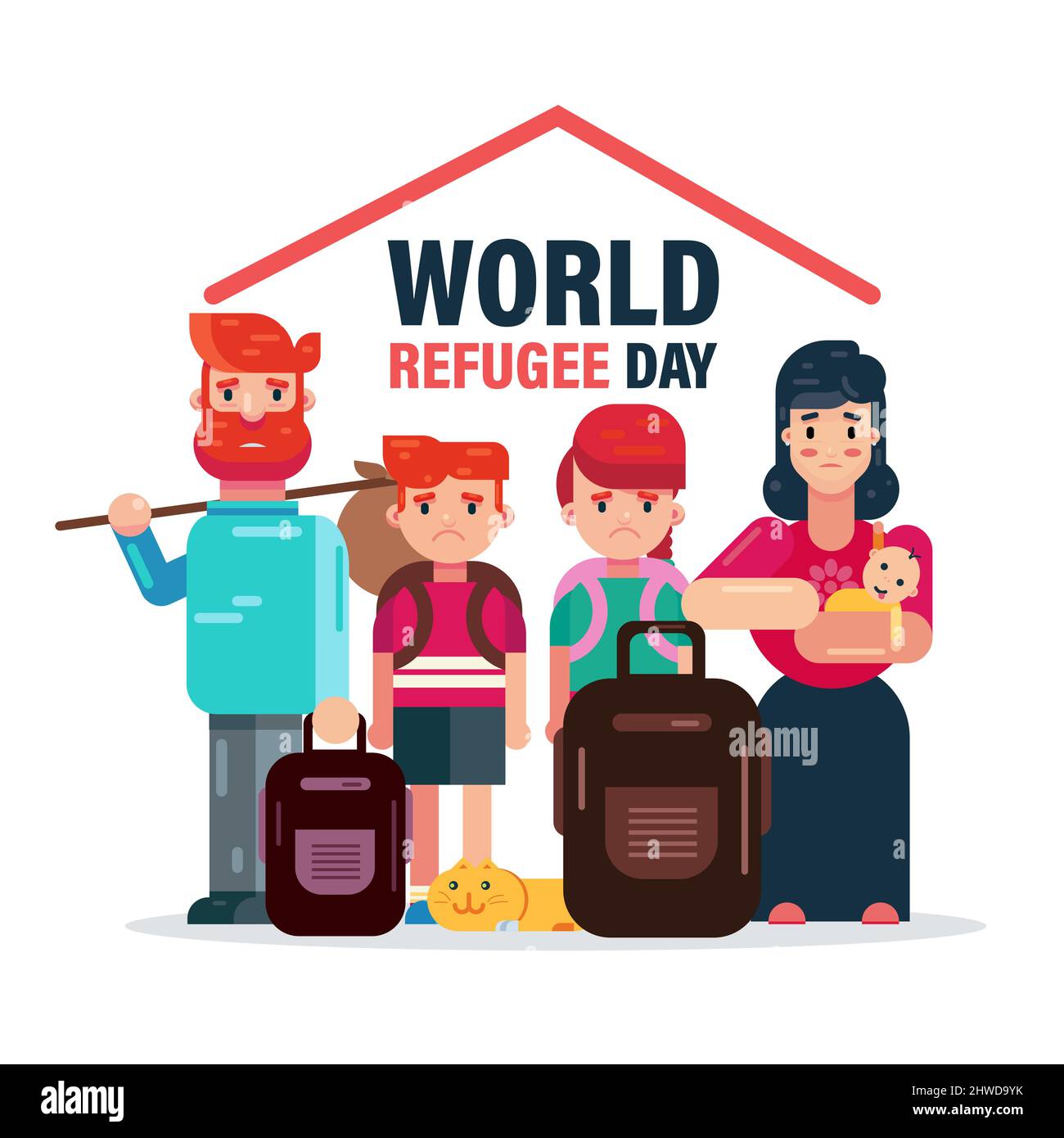 World Refugee Day 20th June vector illustration with family cartoon character design background Stock Vector Image & Art - Alamy World Refugee Day 20th June vector illustration with family cartoon character design background Stock Vector Image & Art - Alamy