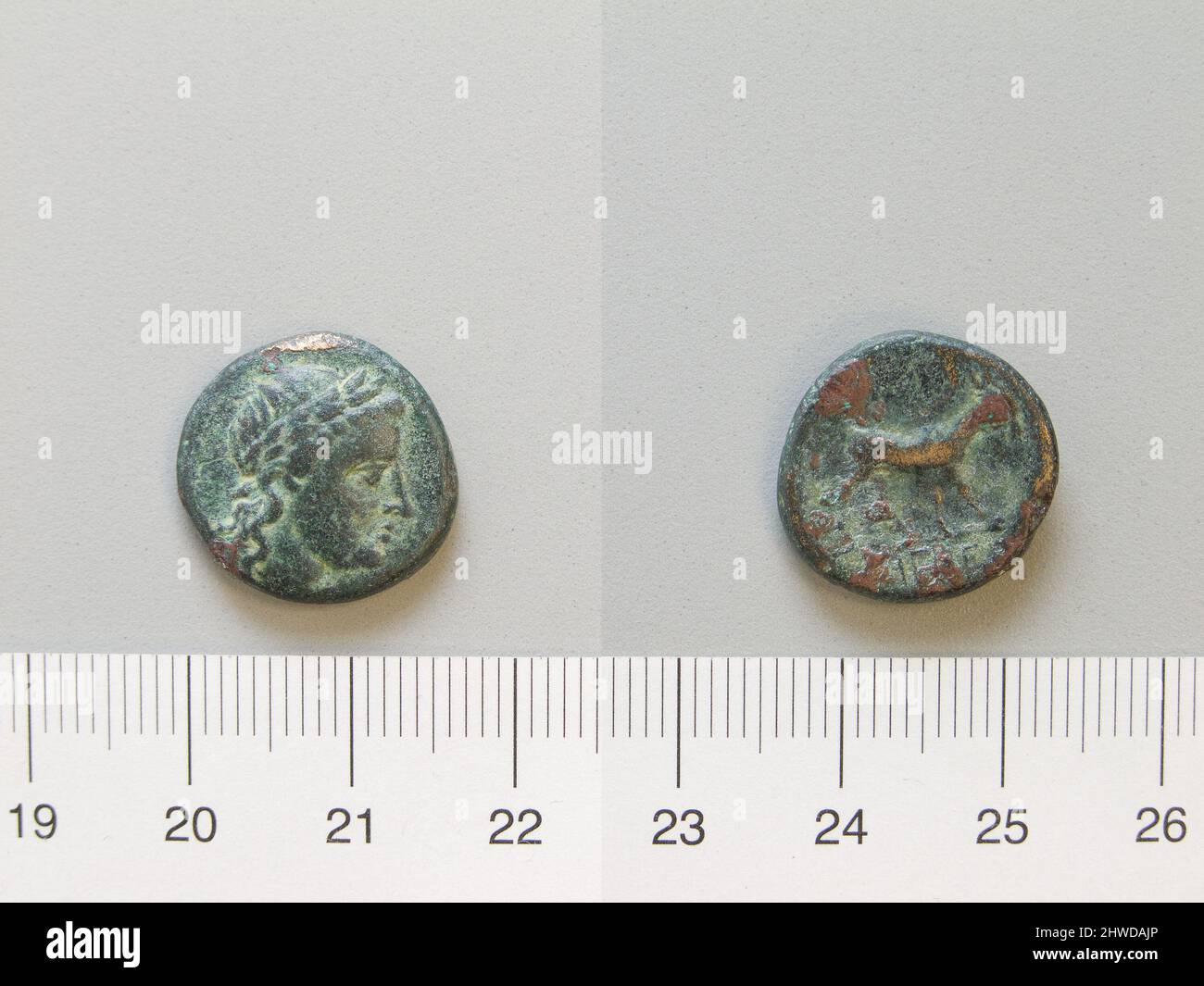 Coin from Aegae.  Mint: Aegae, Macedonia Artist: Unknown Stock Photo