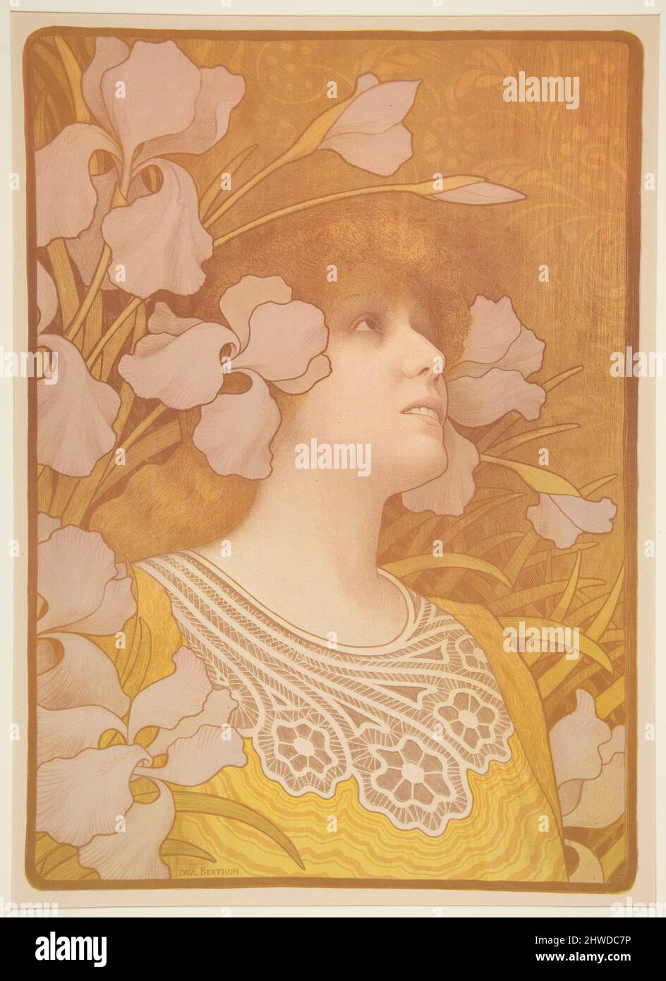 Sarah Bernhardt.  Artist: Paul Berthon, French, 1872–1909 Stock Photo