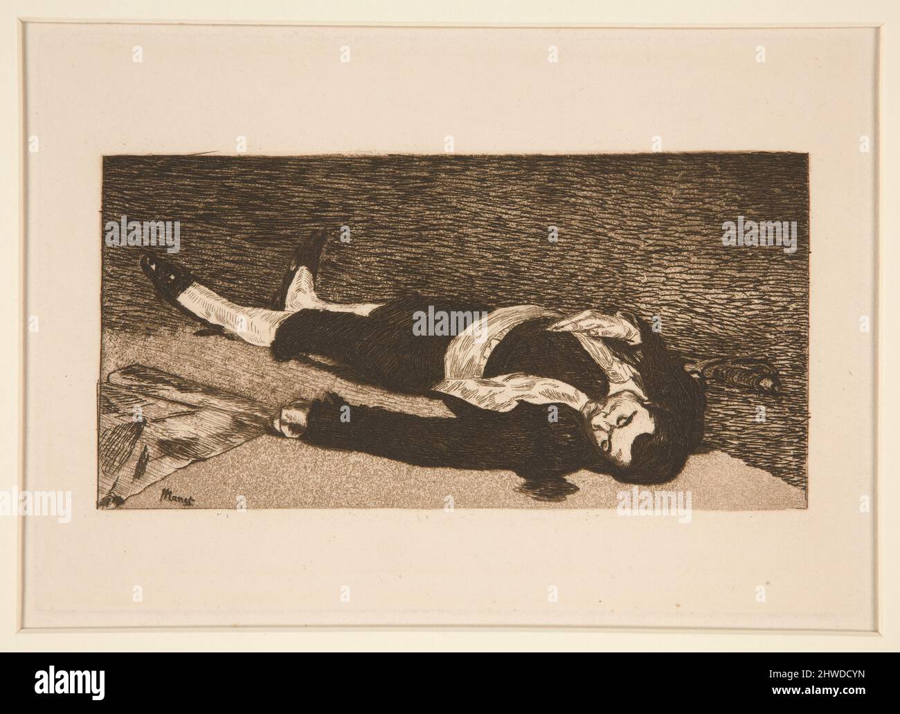 Torero mort (Dead Toreador).  Artist: Édouard Manet, French, 1832–1883 Stock Photo