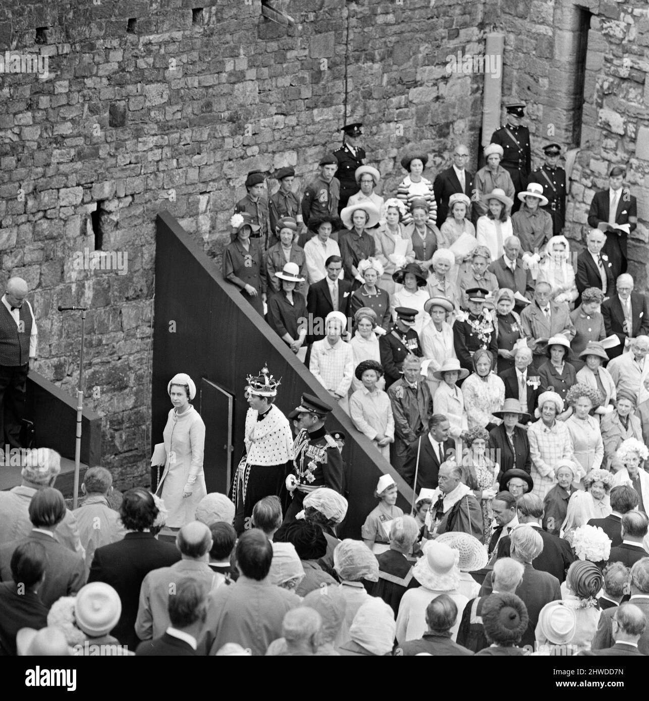 The Investiture of Prince Charles at Caernarfon Castle. Prince Charles pictured after the