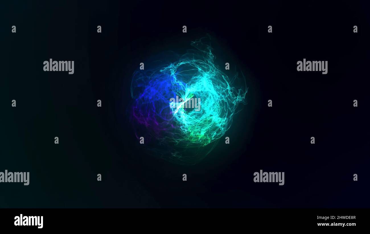 Abstract fiery sphere background with luminous swirling backdrop ...