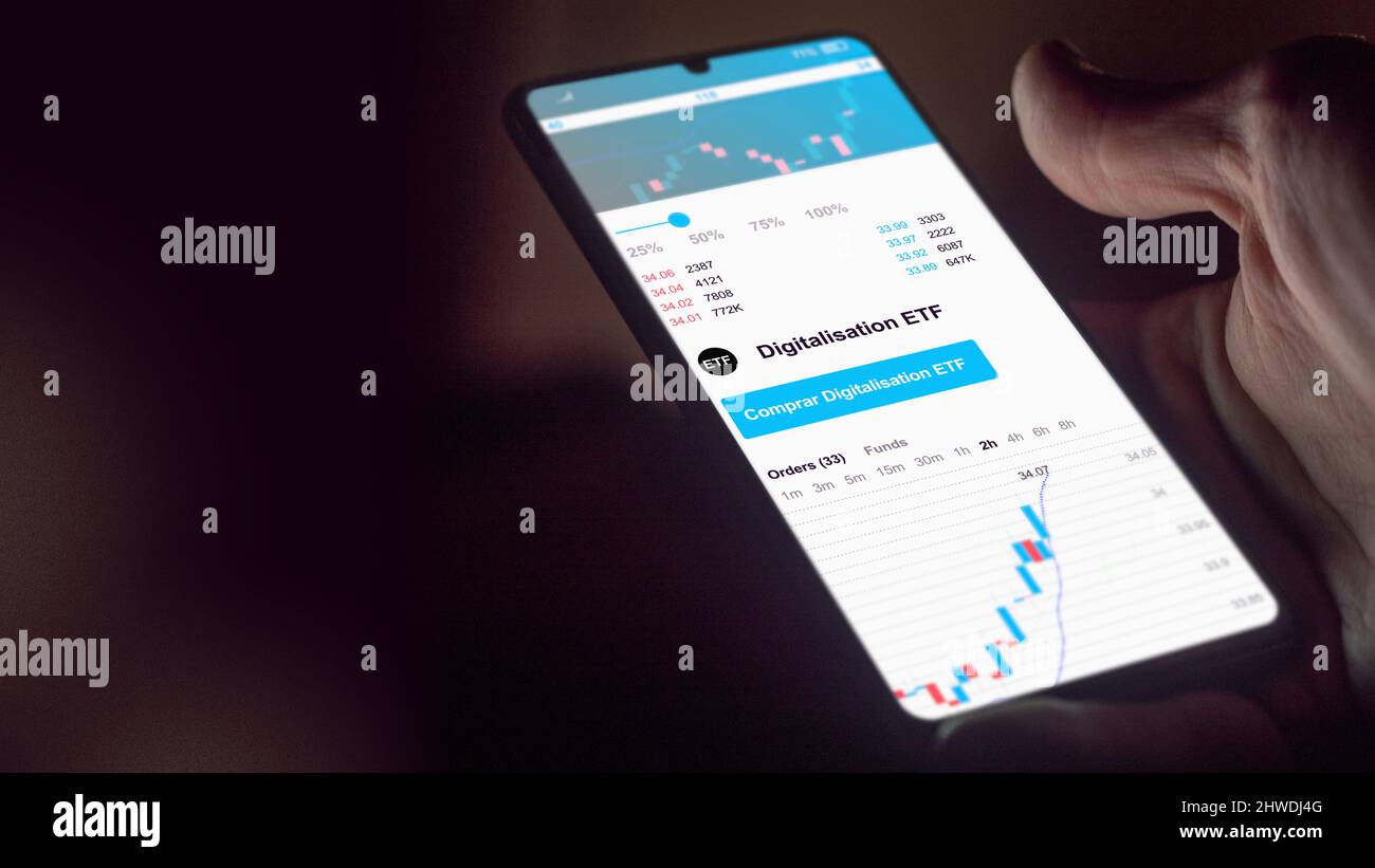 ExchangeTraded Fund ETF Spanish language. Stock market data on