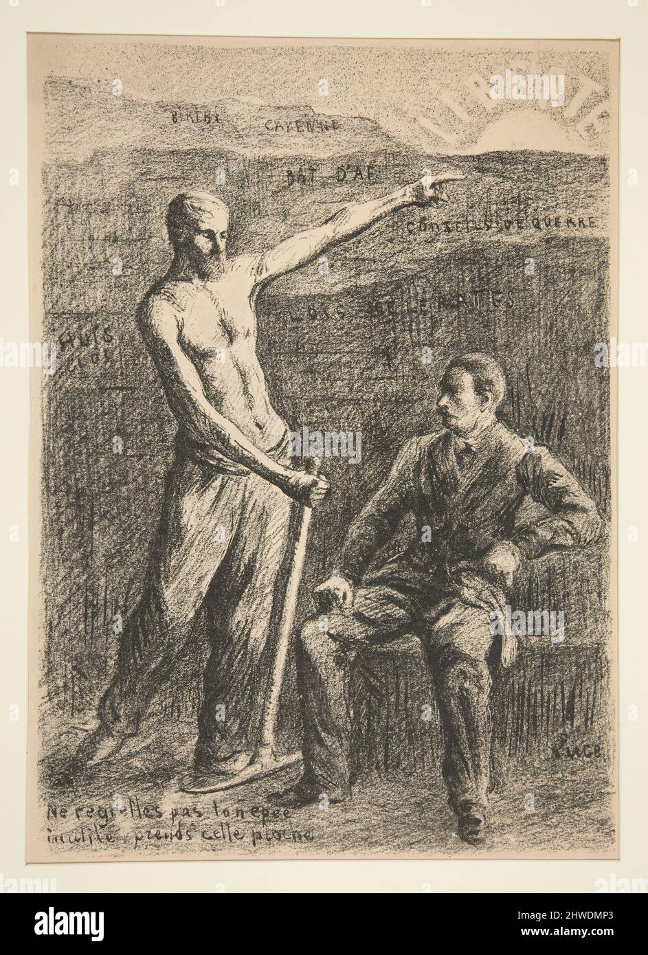 Hommage au Colonel Pecquart.  Artist: Maximilien Luce, French, 1858–1941 Stock Photo