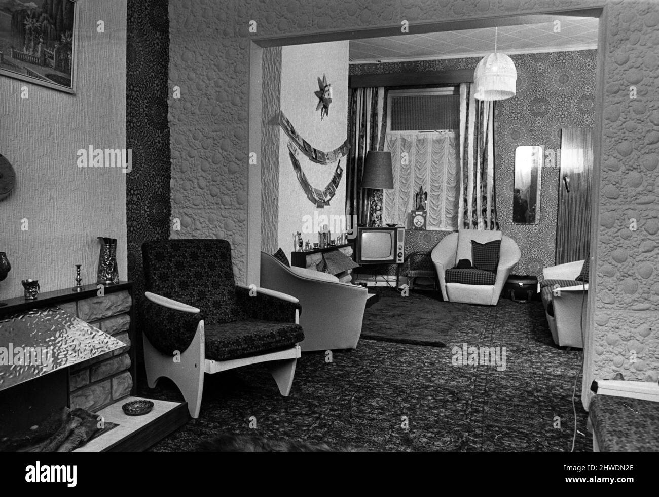 This spacious lounge at a home in Liverpool was originally two rooms ...