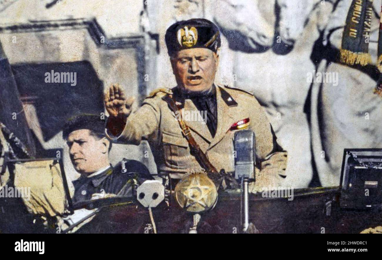 BENITO MUSSOLINI (1883-1945) Italian Fascist leader about 1930 Stock Photo