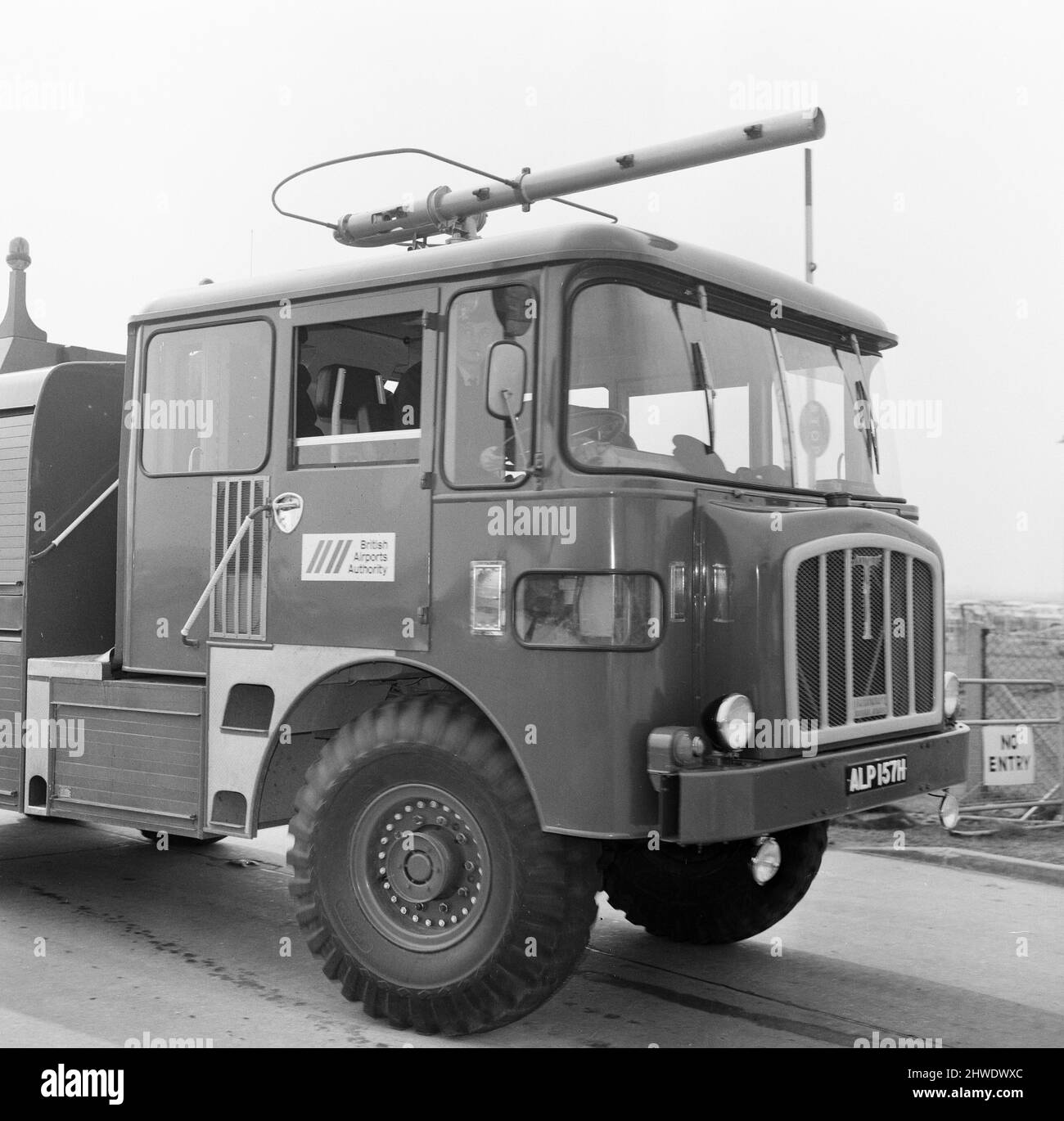 BAA Fire Truck at London Heathrow Airport, 10th March 1970 Stock Photo ...