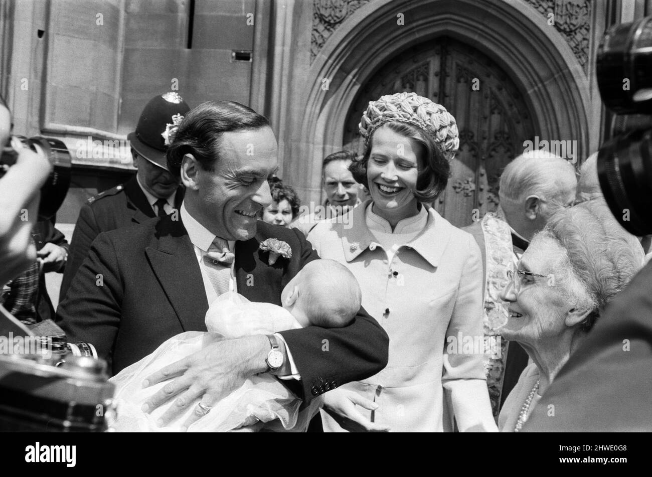 The Christening of Mr and Mrs Jeremy Thorpe's son Rupert Jeremy, in the