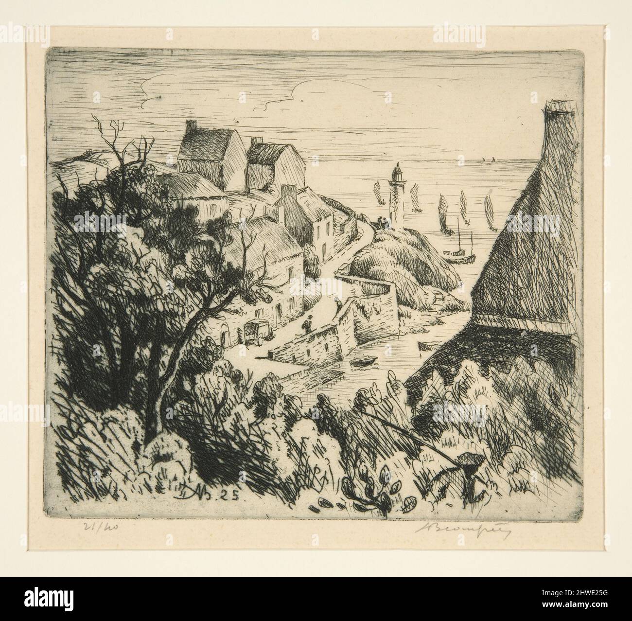 Entree du Port a Dorielan. Artist Adolphe Marie Timothée Beaufrère