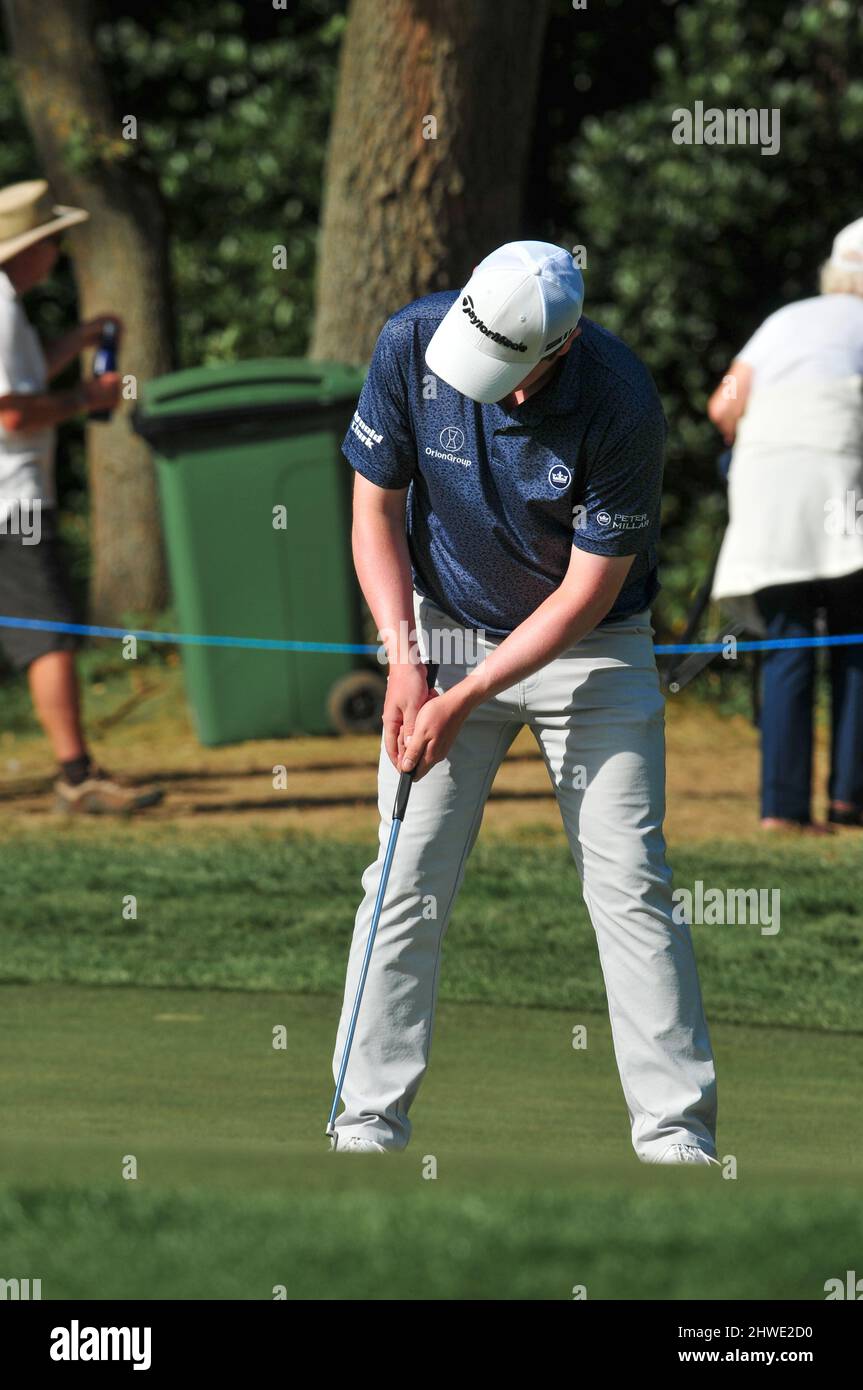 Robert MacIntyre PGA professional golfer plays in a tournament Stock Photo