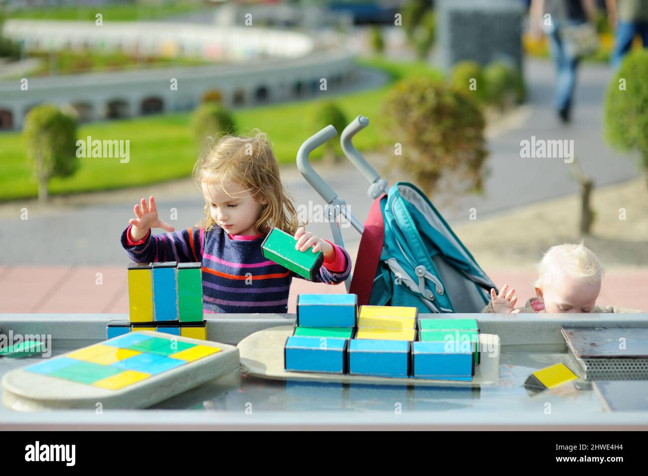 Scheveningen Beach playground with sand and water features