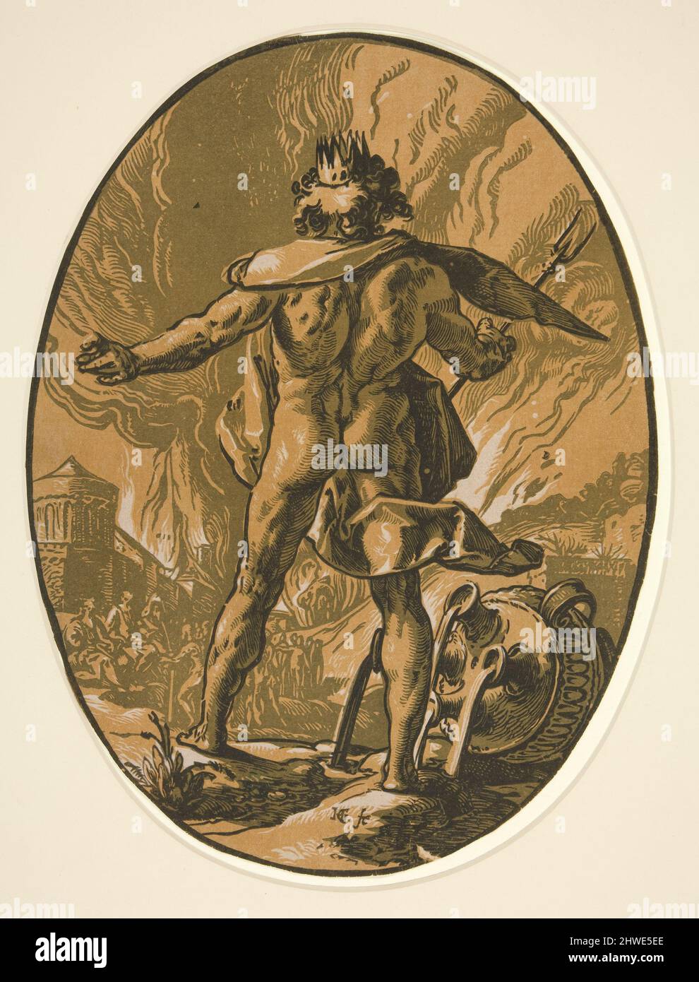 Pluto. Woodcutter: Unknown After: Hendrick Goltzius, Dutch, 1558–1617 Stock Photo