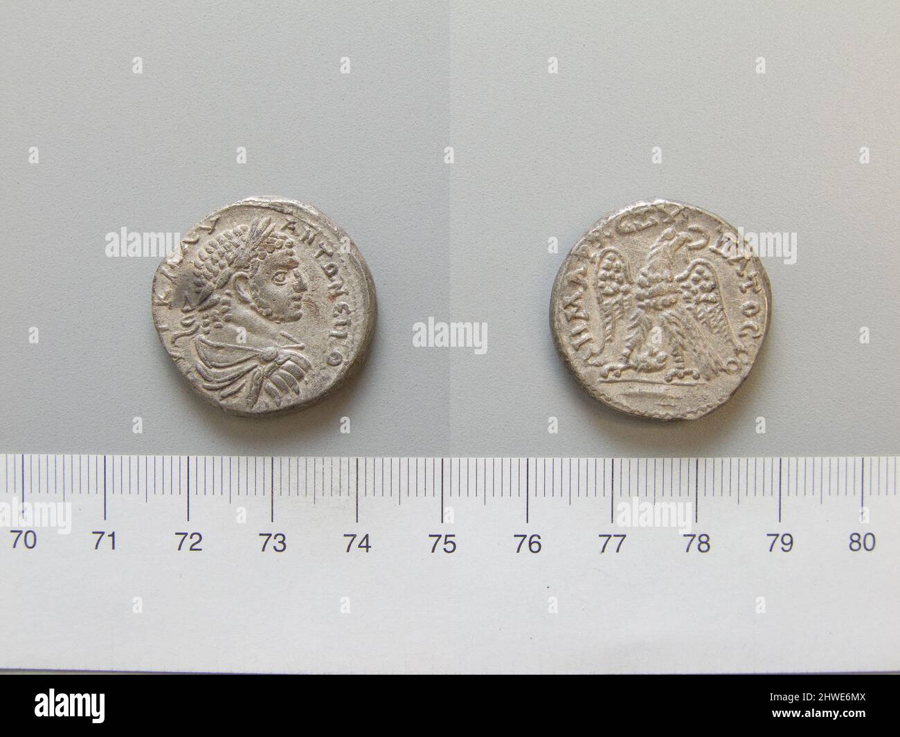 Tetradrachm of Caracalla, Roman Emperor from Aradus. Ruler: Caracalla ...