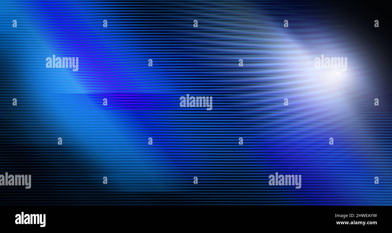 Spotlit perforated blue metal plate. Abstract tech geometric modern background close-up Stock Photo