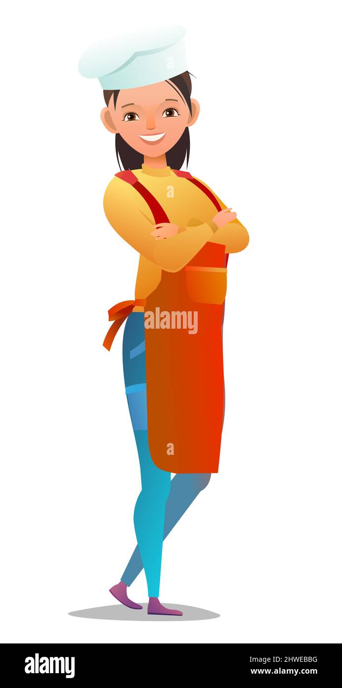 Cute Cartoon of Little Chef Cooking Stock Vector - Illustration of kids,  cooker: 117490449