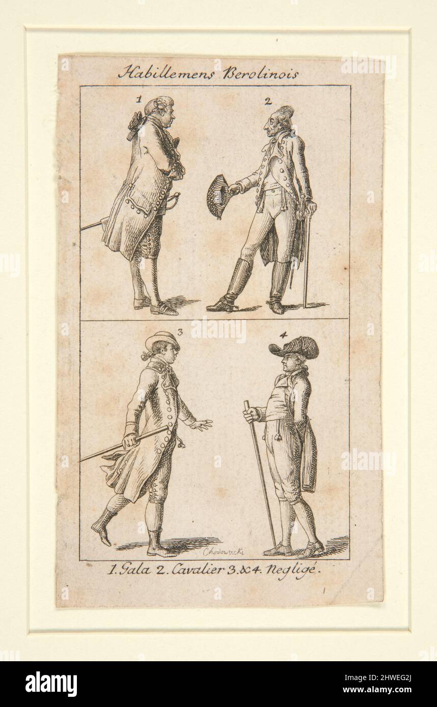 Habillemens Berolinois.  Artist: Daniel Nikolaus Chodowiecki, German, 1726–1801 Stock Photo