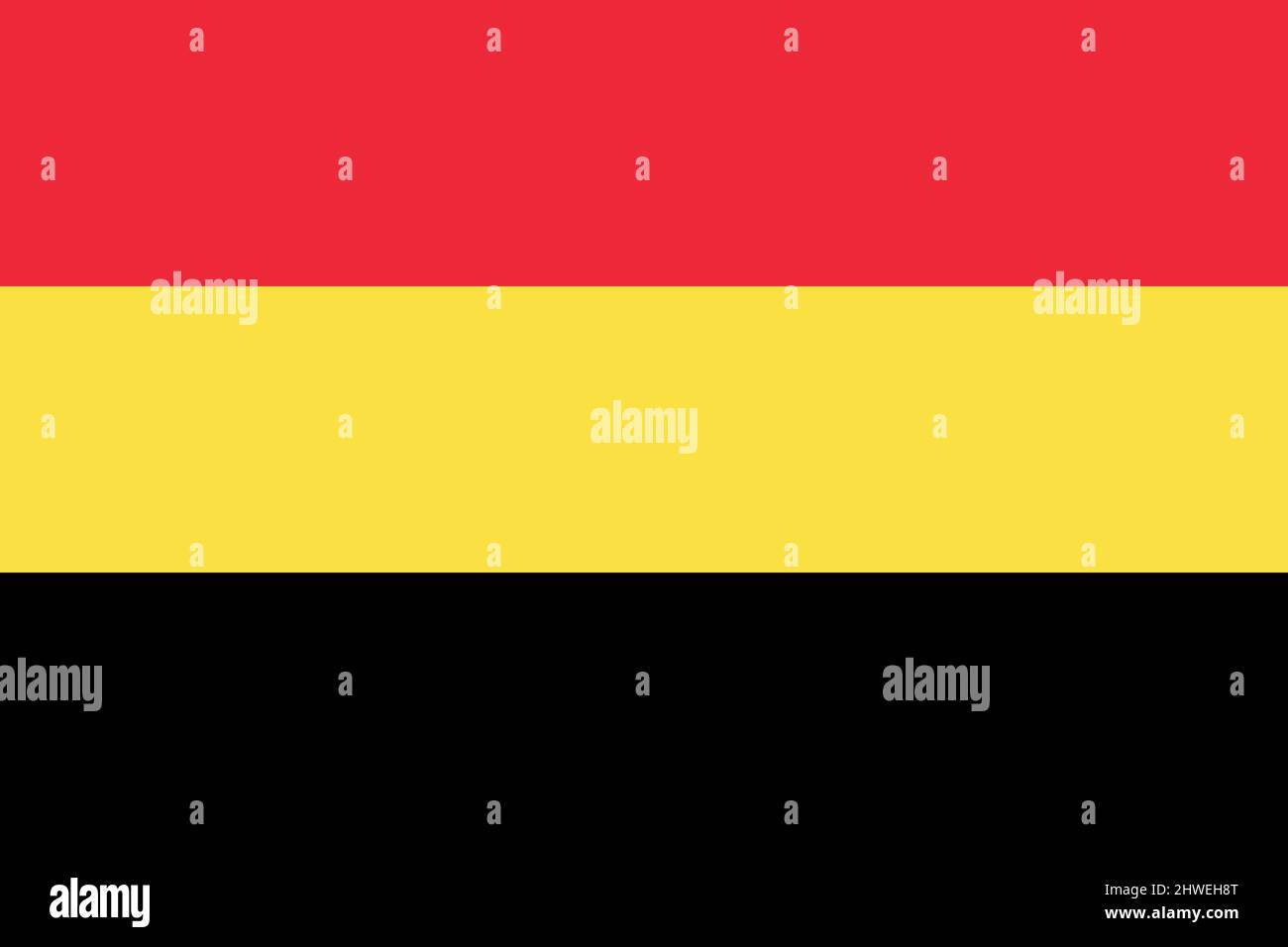 Top view of flag Belgium 1830, Belgium. Belgian travel and patriot concept. no flagpole. Plane layout, design. Flag background Stock Photo