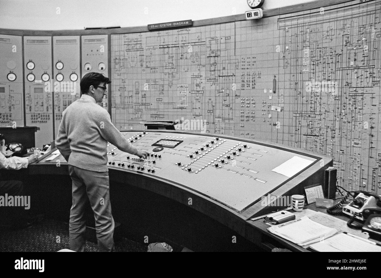 Manchester and Area electricity control room where all the power cut