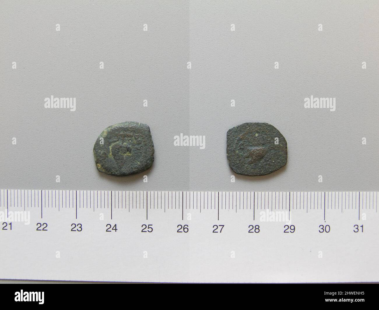 Coin of Herod Archelaus from Jerusalem. Ruler Herod Archelaus, King of