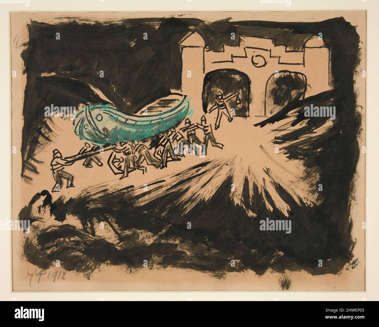 Untitled [Rescue boat].  Artist: Max Pechstein, German, 1881–1955 Stock Photo