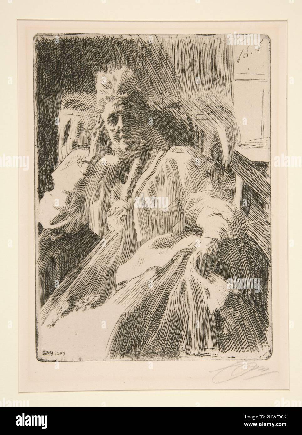 Queen Sophia.  Artist: Anders Zorn, Swedish, 1860–1920 Stock Photo
